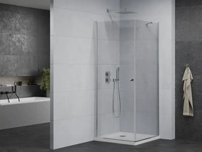 Mexen Pretoria sprchovací kút 100 x 100 cm, priehľadný, chróm + plochá sprchová vanička-852-100-100-01-00-4010