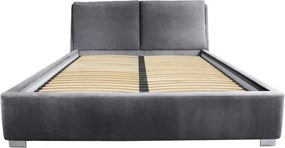 Sivá dvojlôžková posteľ Mazzini Beds Vicky, 180 x 200 cm