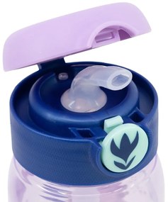 Plastová fľaša na pitie so slamkou a viečkom Ľadové kráľovstvo - Frozen - 510 ml