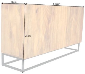 Dizajnová komoda Shayla 140 cm hnedé mango