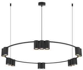 Luster na lanku GENESIS 15xGU10/8W/230V čierna