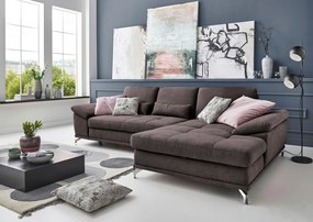 XXXLutz ROHOVÁ SEDAČKA, textil, tmavohnedá Sit & More - Sedačky - 000144005501