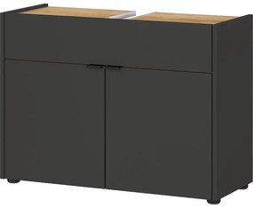 Antracitová skrinka pod umývadlo 80x60 cm Forano – Germania