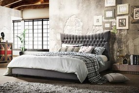 Manželská posteľ 180 x 200 SASKIA, sivá