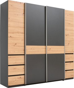 XXXLutz ŠATNÍKOVÁ SKRIŇA, grafitová, dub artisan, 215/211/60 cm Carryhome - Skrine - 002427000404
