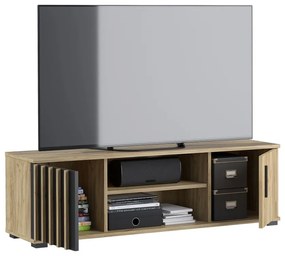 TV skrinka drevená 140 cm, s policou a dvierkami