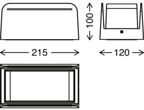 Briloner 3016-015 - Vonkajšie nástenné svietidlo BOKS 1xE27/12W/230V IP44