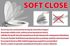 Kerasan Kerasan, WALDORF WC sedátko, Soft Close, čierna matná/chróm, 418831