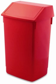 Červený plastový odpadkový kôš na triedený odpad 60 l – Addis
