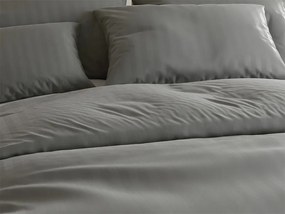 Hotelové obliečky z mikrovlákna JASMINE PURE sivé - prúžok 2 cm, hotelové vrecko Rozmer obliečky: 70 x 90 cm | 140 x 200 cm