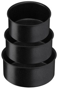 Hliníkové hrnce v súprave 3 ks s nepriľnavým povrchom/s odnímateľnou rukoväťou na indukčný varič INGENIO Black stone L3998902 – Tefal