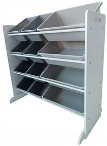 Organizér na hračky pre deti XXL v sivej farbe
