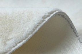 Protišmykový koberec POSH kruh Shaggy slonia kosť, plyš