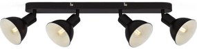 Brilo - Bodové svietidlo RETRO 4xE14/25W/230V čierna