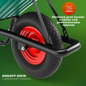 Fúrik GREG s plastovou vaničkou, max. 100l/250kg, zelená/čierna Gardebruk