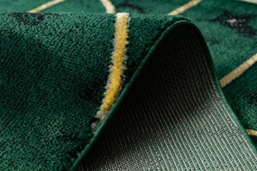 Koberec EMERALD exkluzívny 1016 glamour, styl art deco, marmur fľaškovo zelený / zlatý