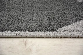 Koberec SENSE Micro 81243 Trojuholníky strieborný/antracit