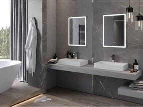 Mexen Navia osvetlené kúpeľňové zrkadlo 50 x 70 cm, LED 6000K, antifog - 9803-050-070-611-00