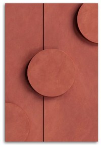 Gario Obraz na plátne Geometrický reliéf červená Rozmery: 70 x 100 cm