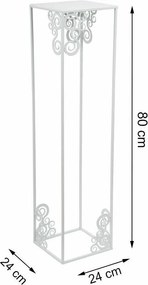 STOJAN NA KVETINÁČ FRAME 80X24X24 CM BIELA