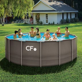 CF Nadzemný bazén s oceľovou konštrukciou FRAME ratan 4,57 x 1,32 m 0050