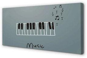 Obraz canvas piano poznámky 120x60 cm