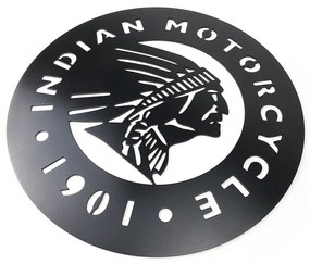 Veselá Stena Drevená nástenná čierna dekorácia Indian Motorcycle