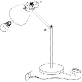 Eglo 49469 - Stolná lampa PRIDDY 1xE27/40W/230V