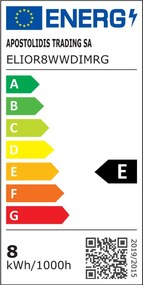 Diolamp LED Filament zrkadlová žiarovka A60 8W/230V/E27/2700K/900Lm/180°/DIM, medený vrchlík