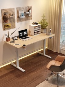 Herný stôl BR04 svetlohnedý s bielym rámom 120 cm