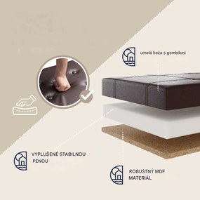 InternetovaZahrada Úložná lavica s výklopným vekom 115x38x38 cm - hnedá