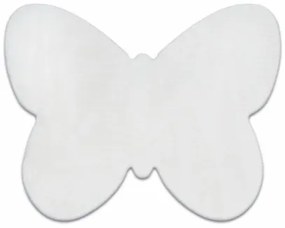 Koberec protišmykový SHAPE 3150 Motýľ Shaggy - slonia kosť plyš