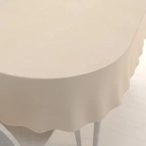 Biante Teflónový oválny obrus TF-002 Svetlo béžový 100x140 cm