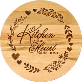 AMADEA Drevená servírovacia doska - podnos vetvičky, masívne drevo, 25 cm