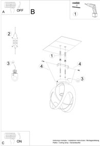 Stropné svietidlo Tulos, 1x čierne kovové tienidlo