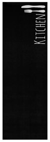 Čierny behúň Zala Living Cook &amp; Clean Kitchen Cutlery, 150 × 50 cm