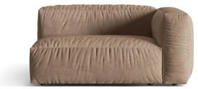 Svetlohnedý zamatový modul pohovky (pravý roh) Martina – Micadoni