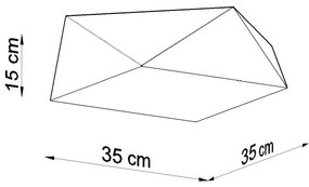 Sollux stropné svietidlo prisadené HEXA 35 biele SL.0689