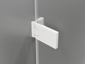 Mexen Lunar-F Duo, skladací sprchový kút 85 x 80 cm, 8mm číre sklo, biely profil, 836-085L-080P-20-00