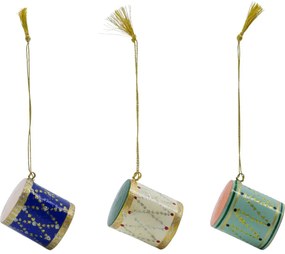 House Doctor Vianočná ozdoba Drum – set 3 ks