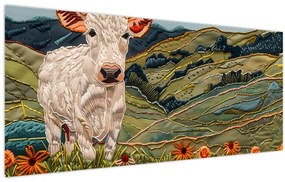 Obraz - Imitácia pleteného motívu (120x50 cm)
