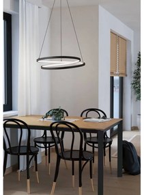 Čierne LED závesné svietidlo ø 55 cm RUOTALE – EGLO