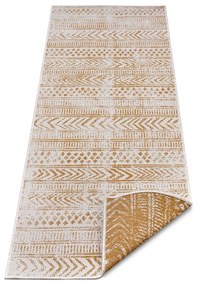 Okrovožlto-biely vonkajší koberec 80x350 cm Biri – NORTHRUGS