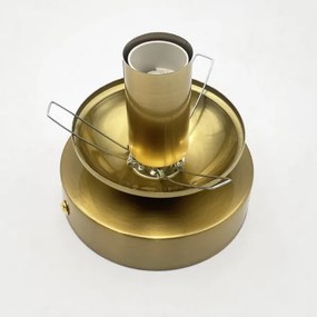 Stropné svietidlo CRISTAL 1xE14/15W/230V mosadz/dymovo-béžová