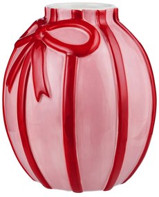 PRESENT Váza 18 cm - ružová/červená
