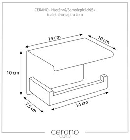 CERANO - Nástenný/Samolepiaci držiak toaletného papiera Lero - chróm, CER-CER-479494