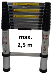 ASIST Teleskopický rebrík Alu, 2,5m