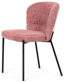 Súprava jedálenských stoličiek Bouclé CT-W1077PINK2, 4 ks
