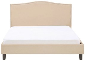 Čalúnená posteľ 160x200cm béžová MONTPELLIER Beliani