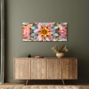 Obraz - Kaleidoskopický kvet (120x50 cm)